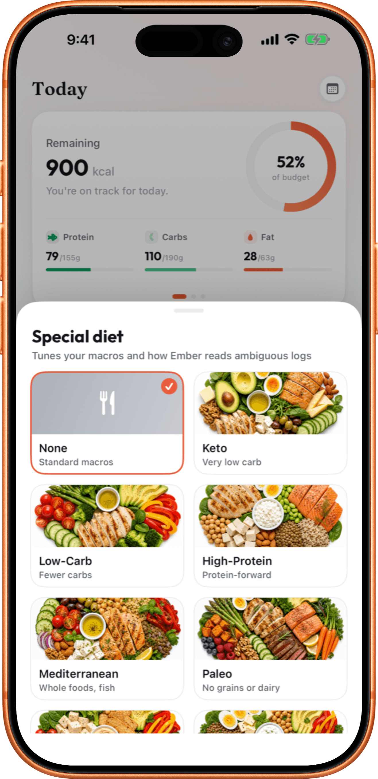 Tune Ember to your diet