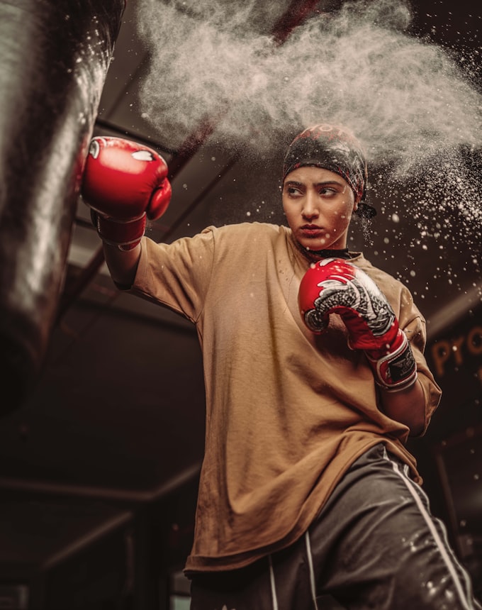 Boxer on the bag
