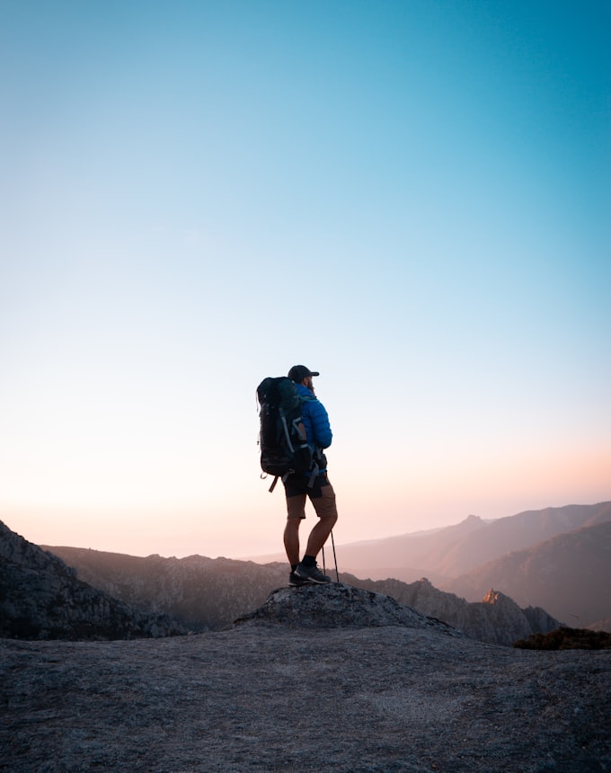 Hiker on a ridge