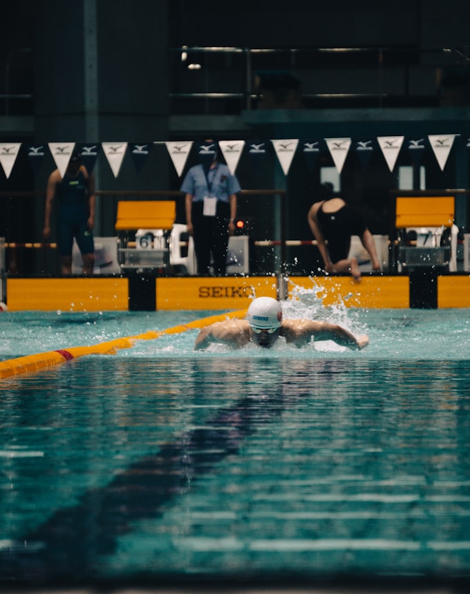 Swimmer in the pool
